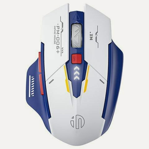Изображение товара Беспроводная бесшумная мышь INPHIC F9-PM6, USB-адаптер,2400 dpi, синий/белый