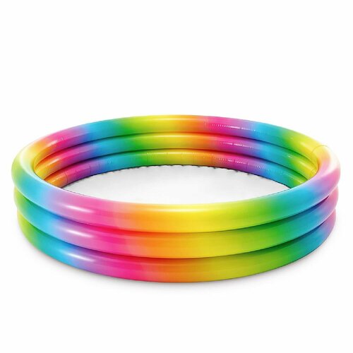 надувной матрас intex радужные облака 1 75mx1 17mx20cm Бассейн надувной детский Rainbow Ombre Pool (Радужные переливы), от 2-х лет, 147смx33см - Intex [int58439NP]