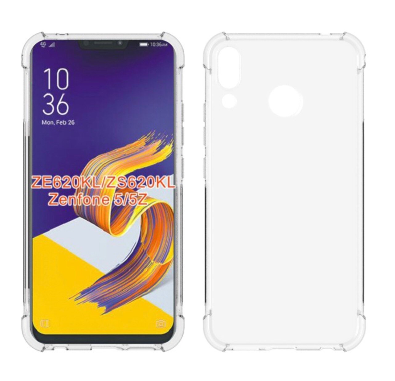 фото Чехол задняя-панель-накладка-бампер MyPads Tocco для ASUS ZenFone 5/ 5Z (ZE620KL/ZS620KL) (Z01RD) / (X00QD) с защитой углов противоударный прозрач.