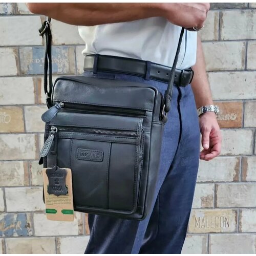 Сумка планшет DIGALS, фактура гладкая, black