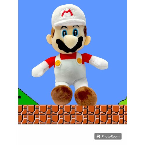 Мягкая игрушка Марио (бело-красный) Super Mario 29 см