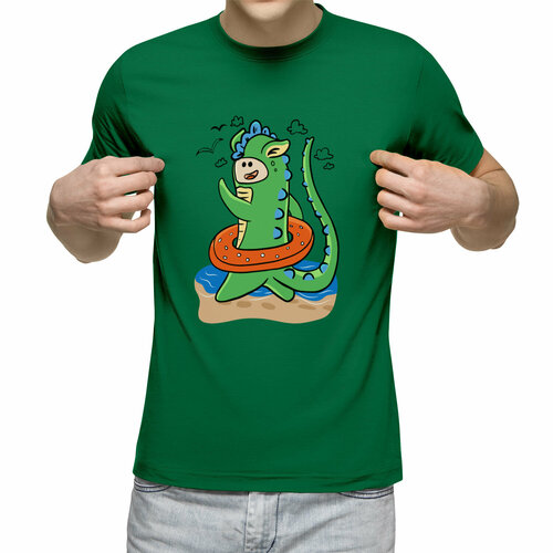 Футболка Us Basic, размер L, зеленый мужская футболка попугай в отпуске l черный