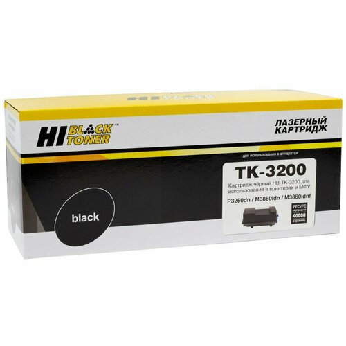 Тонер-картридж Hi-Black (HB-TK-3200) для Kyocera Ecosys P3260dn/M3860idn/M3860idnf, 40K тонер картридж hi black tk 3200 для kyocera ecosys p3260dn m3860idn m3860idnf черный