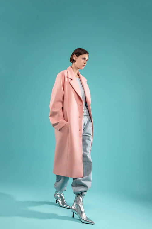 Пальто ZNWR, размер XS, розовый