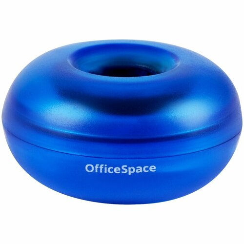 Скрепочница магнитная OfficeSpace без скрепок, тонированная синяя, картонная коробка (331461)