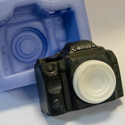 Силиконовая форма для мыла Фотоаппарат, для свечей гипса 1шт 6,5 х 5 х 3 см