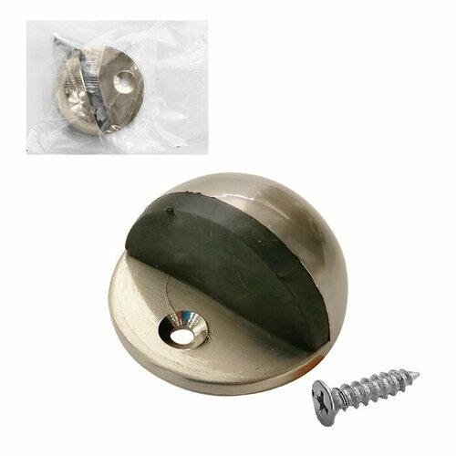 Упор дверной `чибис шарик` 958 SN (сатин) d-44мм, h-25мм