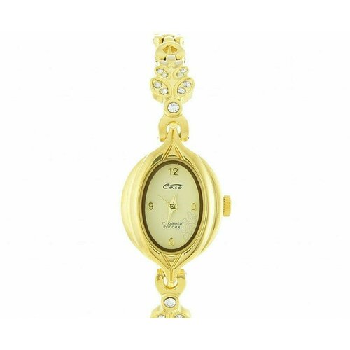 фото Наручные часы заря, золотой соло