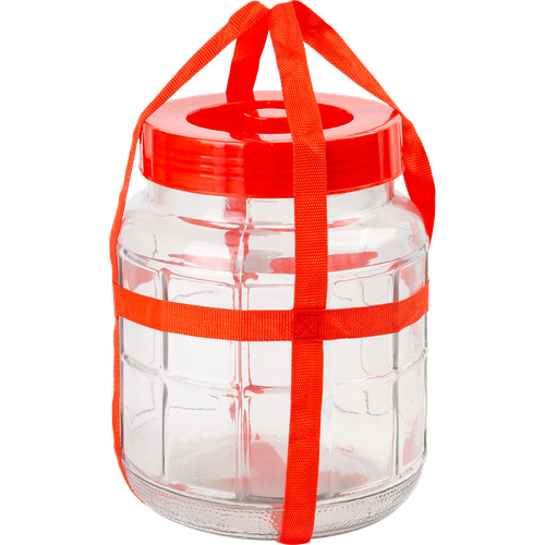 Бутыль GK70 5л из прозрачного стекла с винтовой крышкой 4367₽