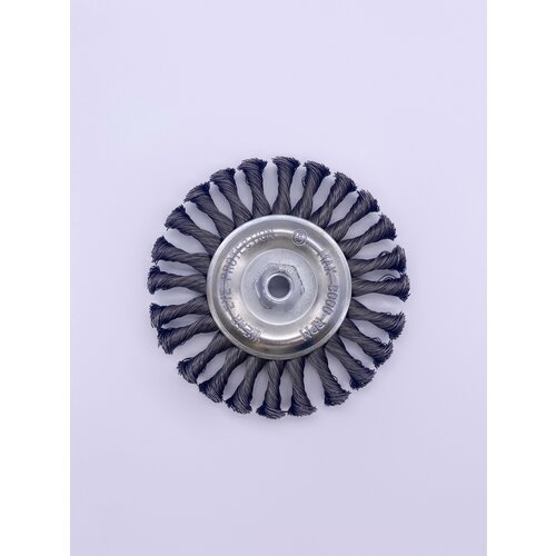 Щетка дисковая из витой проволоки на МШУ, Колир, 150мм, М14