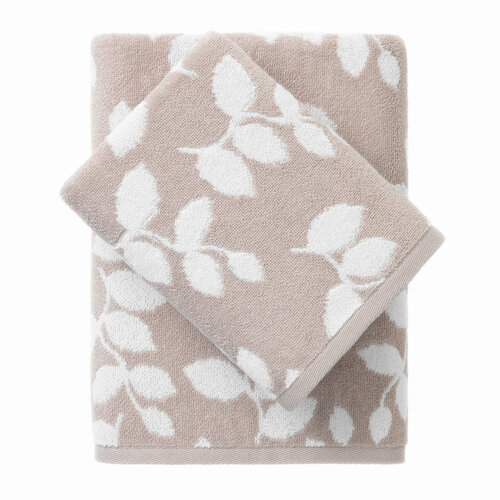 Полотенце махровое 70Х130 кофебелый раст узор VERDI н-текс 1753₽