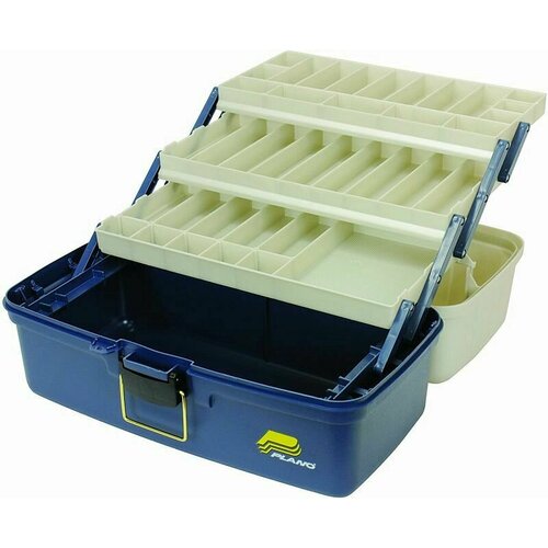 фото Ящик plano 3х ярусный 3 tray box цвет blue/silver (pmc613306)