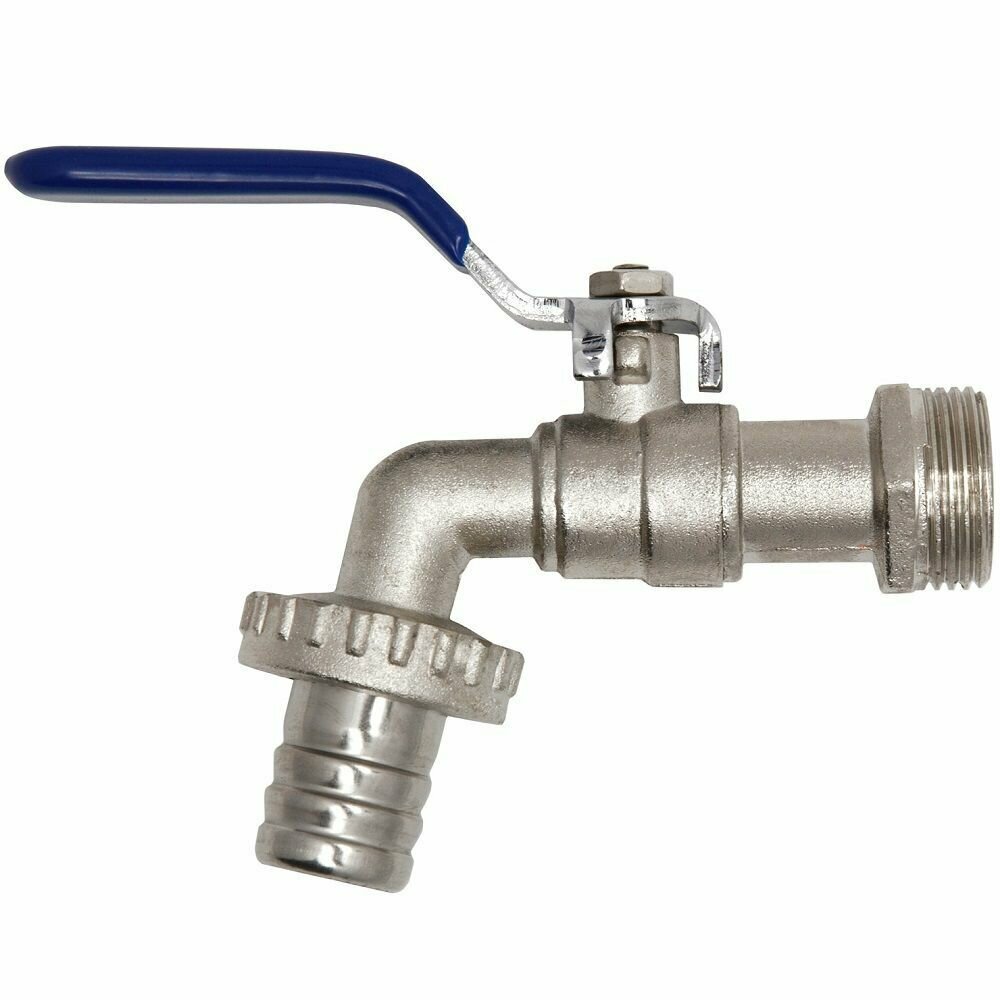 Кран шаровой водоразборный со штуцером 3/4" ручка — фото 1