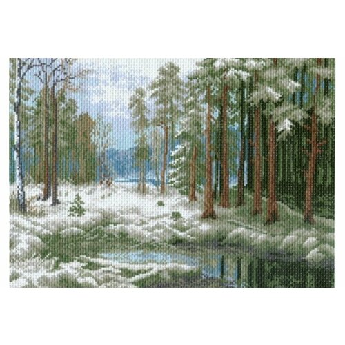 Канва с рисунком матренин посад Первый снег, 49*37см, 1шт