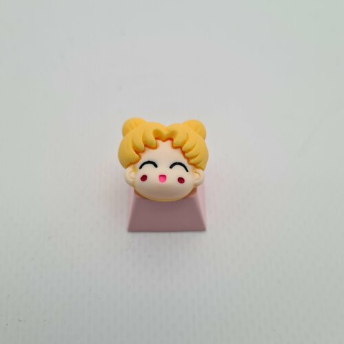 Кейкап Девочка с желтыми волосами для механической клавиатуры personalized gradient pink keycaps cherry profile for cherry kailh gateron outemu switch keyboard 129keys dye sublimation keycap