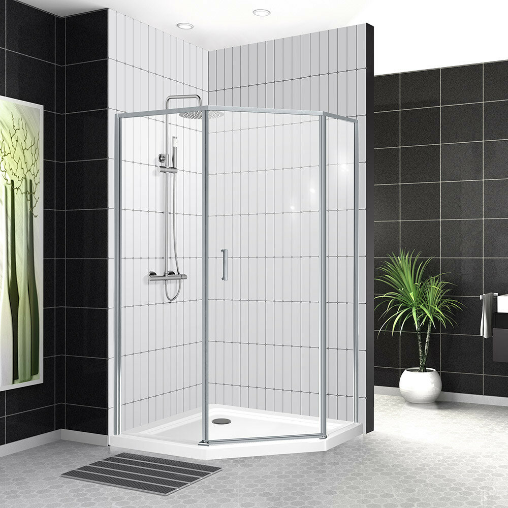 Душевой уголок BelBagno Uno 195-PH-1-100/80-C-Cr без поддона - фото №2