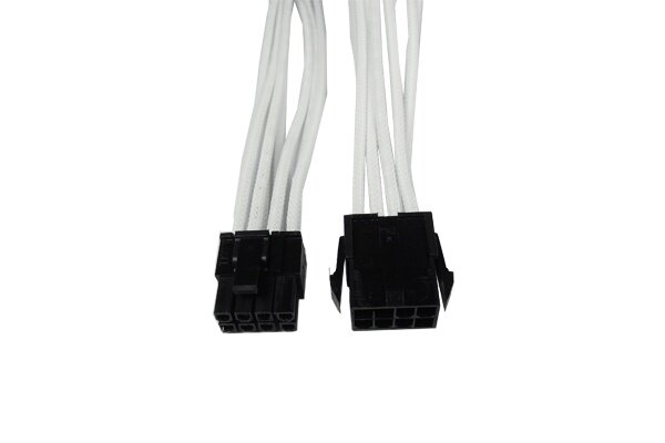 Удлинитель GELID Solutions 8-pin на 6+2-pin PCI-E , 30см, индивидуальная оплетка, белый CA-8P-06