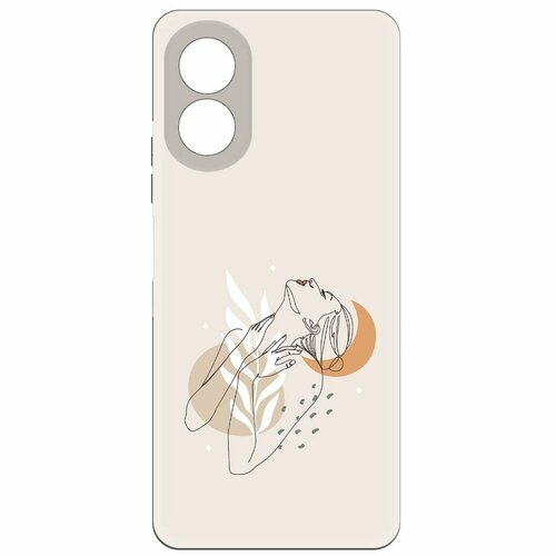 Чехол-накладка Krutoff Soft Case Женственность для Oppo A38 4G черный чехол накладка krutoff soft case корги для oppo a38 4g черный