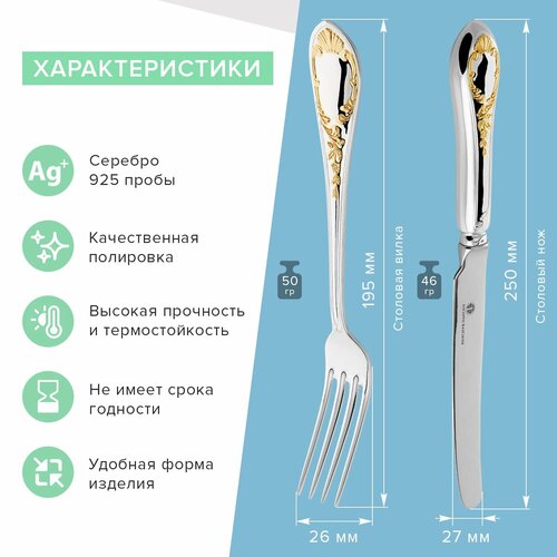 Красная Пресня серебряный столовый набор 
