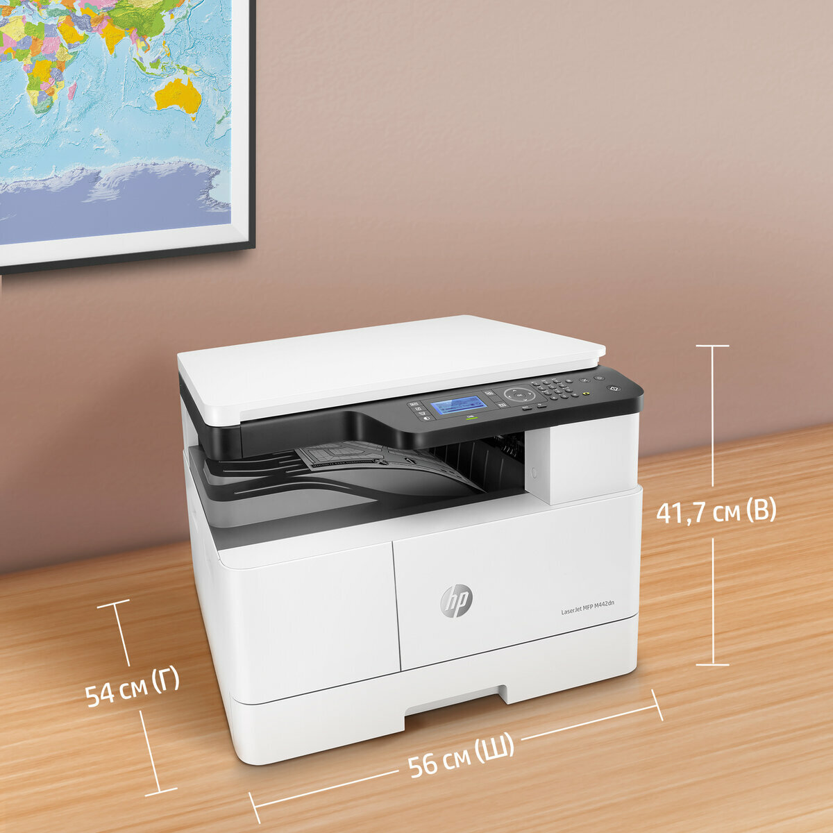 МФУ лазерный HP LaserJet Pro M442dn, A3, лазерный, белый [8af71a] - фото №16