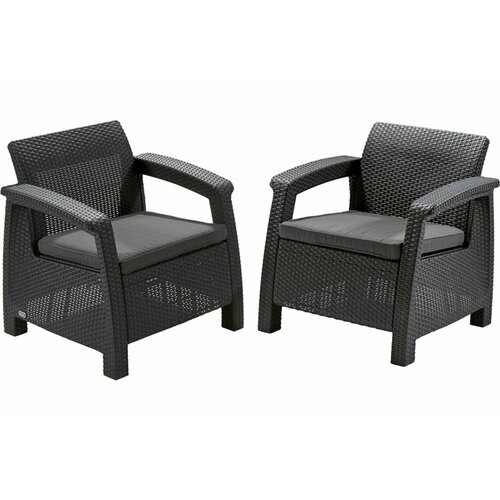 

Комплект кресел Keter Corfu duo set графит Графит