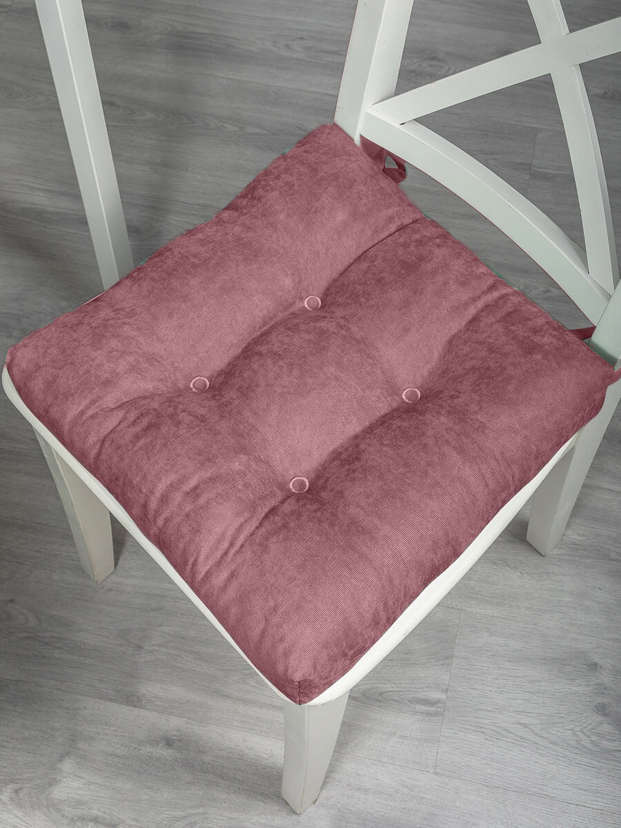 фото Подушка на стул /40*40 см /на завязках / велюр /Altali