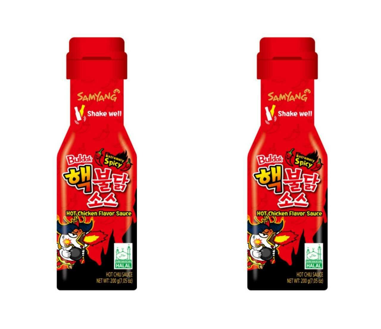 Экстремально острый соус со вкусом курицы Samyang Buldak Extremely spicy Hot Chicken Flavor Sauce 200 г, 2 шт