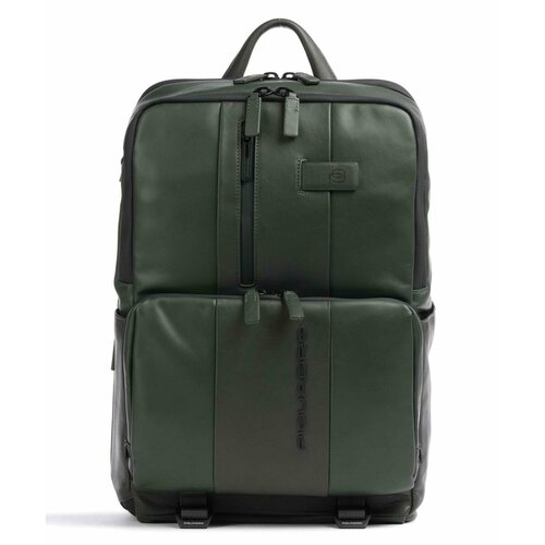 Рюкзак PIQUADRO, фактура гладкая, зеленый рюкзак ао6857 светло зеленый фактура гладкая зеленый