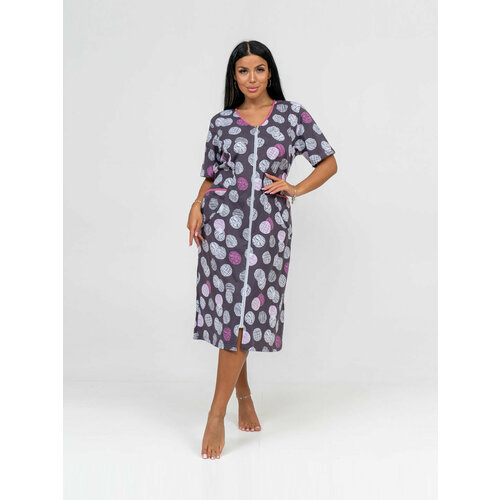 фото Халат , размер 54, фиолетовый ип филиппов