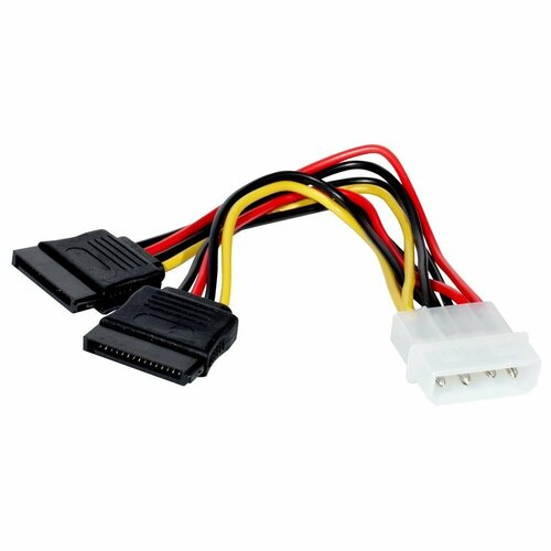 Переходник ExeGate питания Molex 4pin, 2 x SATA EX-CC-SATA-PSY 15см EX138935RUS переходник питания 4pin molex sata