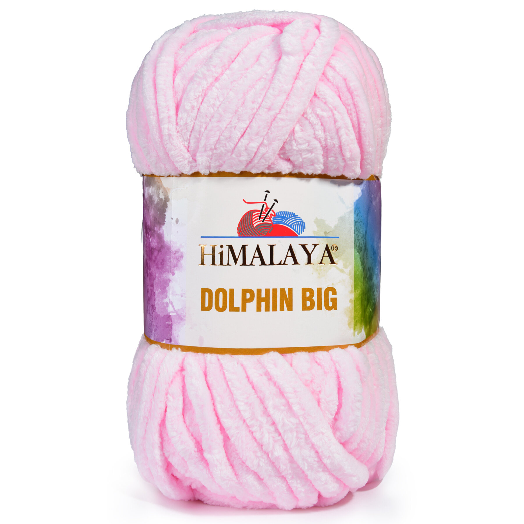 Пряжа Himalaya DOLPHIN BIG 100% Полиэстер, 200гр/80м, (76703 светло-розовый) 1 упаковка (3 мотка)