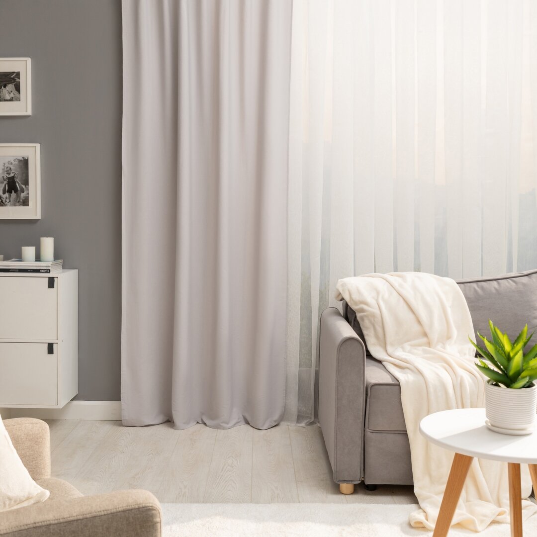 фото Штора на ленте со скрытыми петлями Inspire Pharell Granit 5