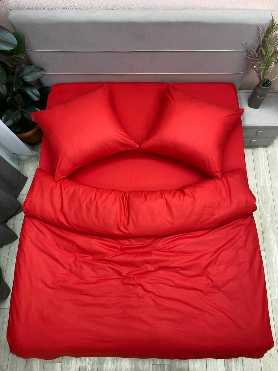 фото Постельное белье размер евро-мини, на молниях, Поплин