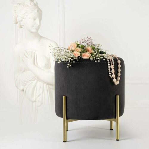 Пуф. Пуфик круглый SAMOYLOV MEBEL в прихожую. Банкетка для туалетного столика 35*35*40.