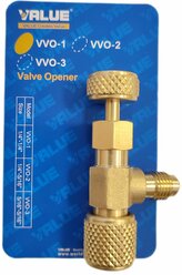 Сервисный вентиль Value VVO-01 (1/4" - 1/4" SAE) / Кран с нажимом на ниппель / Быстросъем