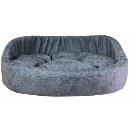 HOMEPET Диванчик для домашних животных Leather №4, Микровелюр, Пыльно-голубой, 64 см х 50 см х 18 см