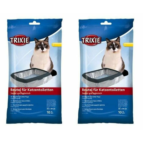 Trixie Пакеты для уборки кошачьих туалетов, L 46*59 см, 10 шт. в упаковке, 2 уп