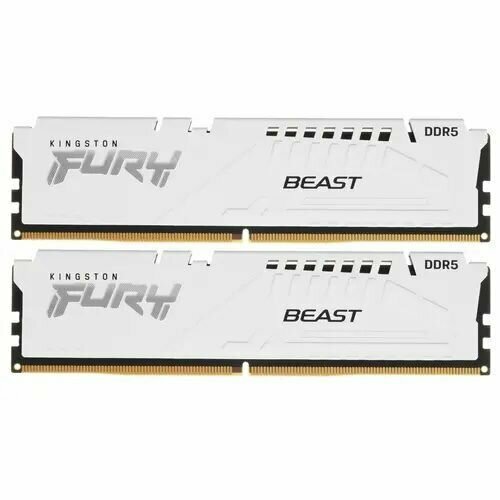 Модуль памяти Kingston 32GB DDR5 6000MHz DIMM FURY Beast White EXPO KF560C36BWEK2-32 2х16gb CL36 1371000₽