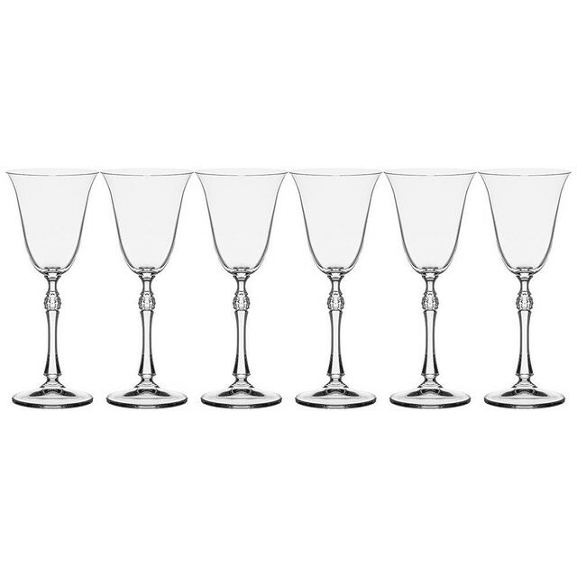 Набор бокалов для вина Crystal Bohemia "Parus", 6шт, стекло, 185мл
