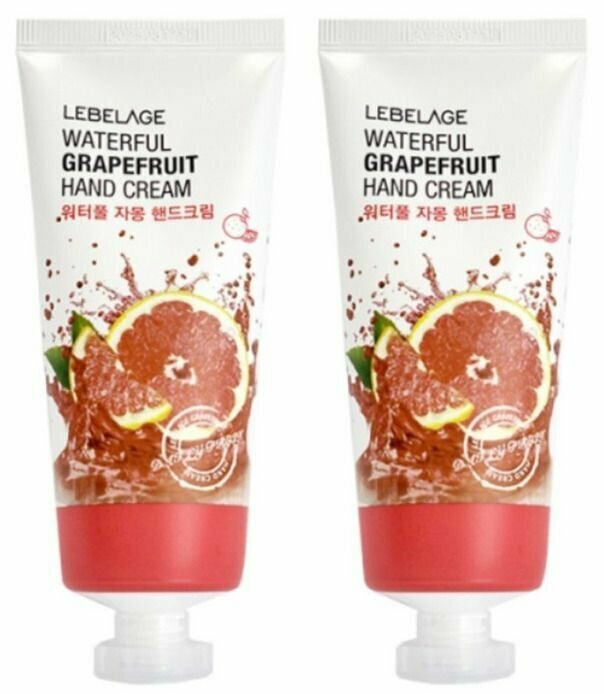 Lebelage Крем для рук с экстрактом грейпфрута Waterful Grapefruit Hand Cream, 100 мл, 2 шт