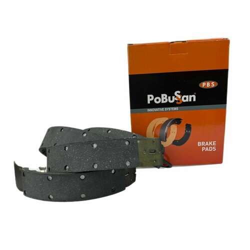 Колодка тормозная задняя УАЗ 3163 (с РК DYMOS, с 2014 г. в, закл. к-кт 4шт. с планк.) POBUSSAN