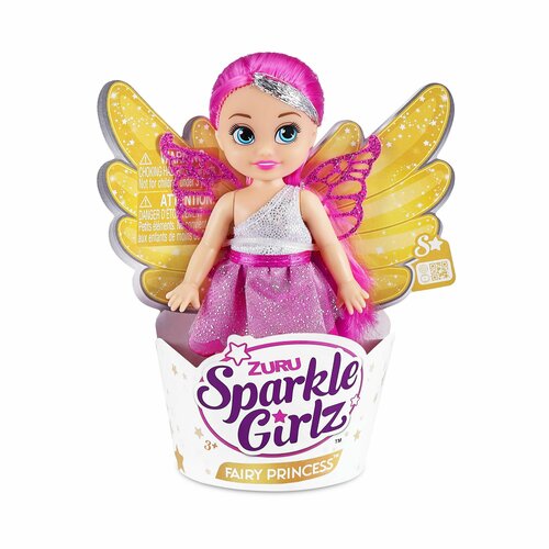 zuru sparkle girlz кукла в сиреневом наряде фея в рожке 10006 сиреневый Мини-кукла Zuru SPARKLE GIRLZ 11,5 см Фея Розовая / 10011TQ4