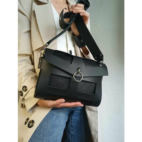 фото Сумка кросс-боди , фактура гладкая, черный rukzak collection