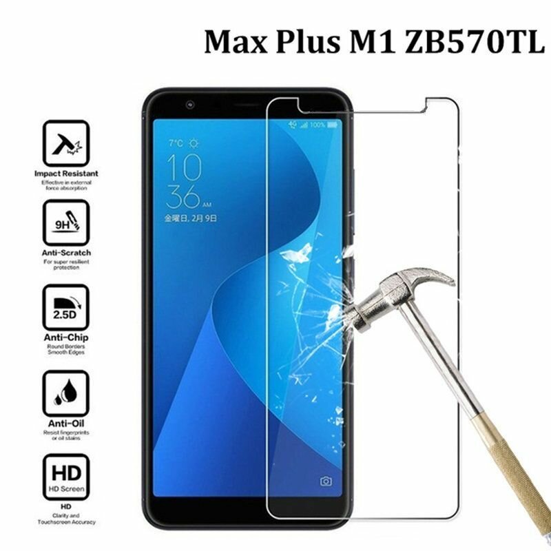 Противоударное защитное стекло 2D для Asus ZenFone Max Plus (M1) ZB570TL на экран прозрачное Асус зенфон макс плюс м1