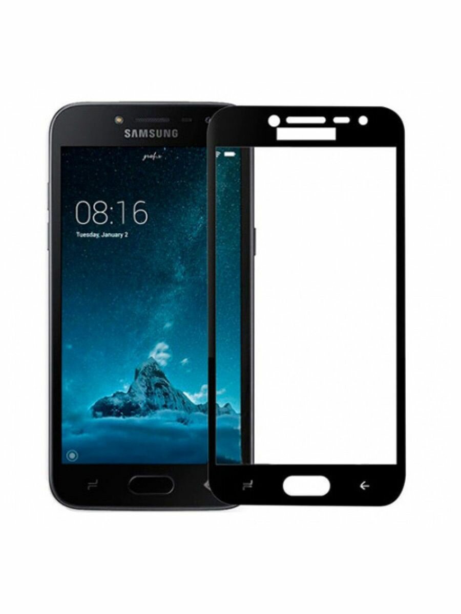 Защитное стекло на Samsung J250F, Galaxy J2 (2018)/J2 Pro (2018), 3D, черный