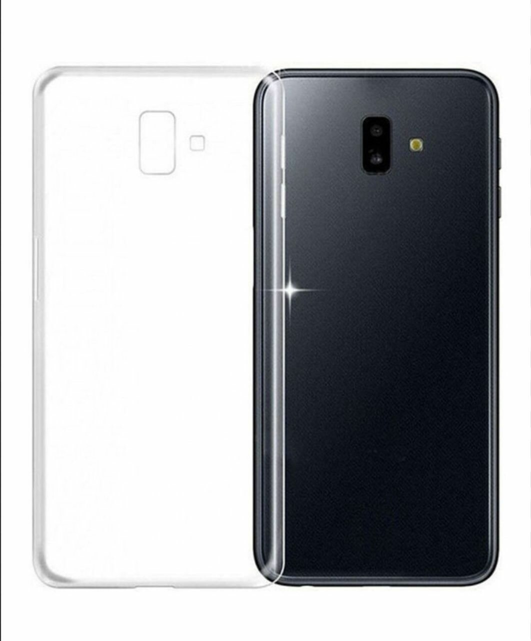 Чехол накладка для Samsung Galaxy j6 Plus 2018 прозрачный , самсунг галакси j6+ 2018