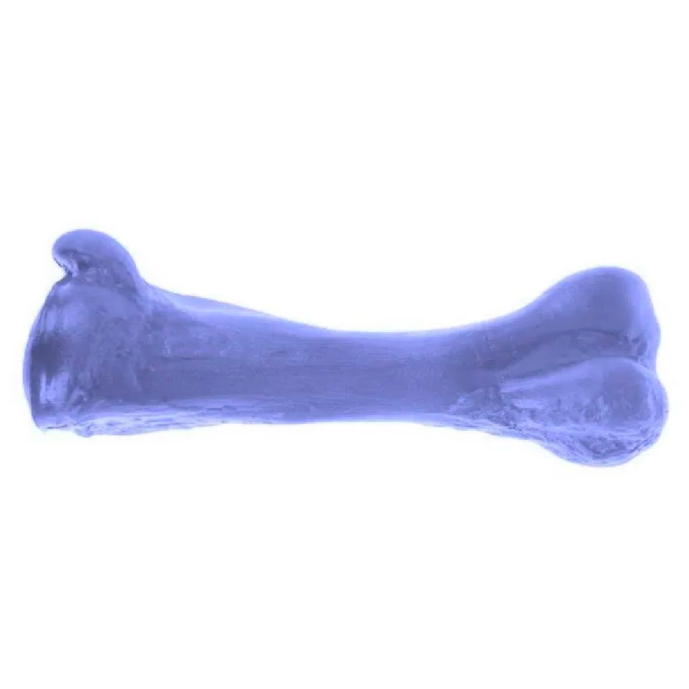Игрушка для собак зооник Кость средняя, литой пластикат, синяя (15,8 см)