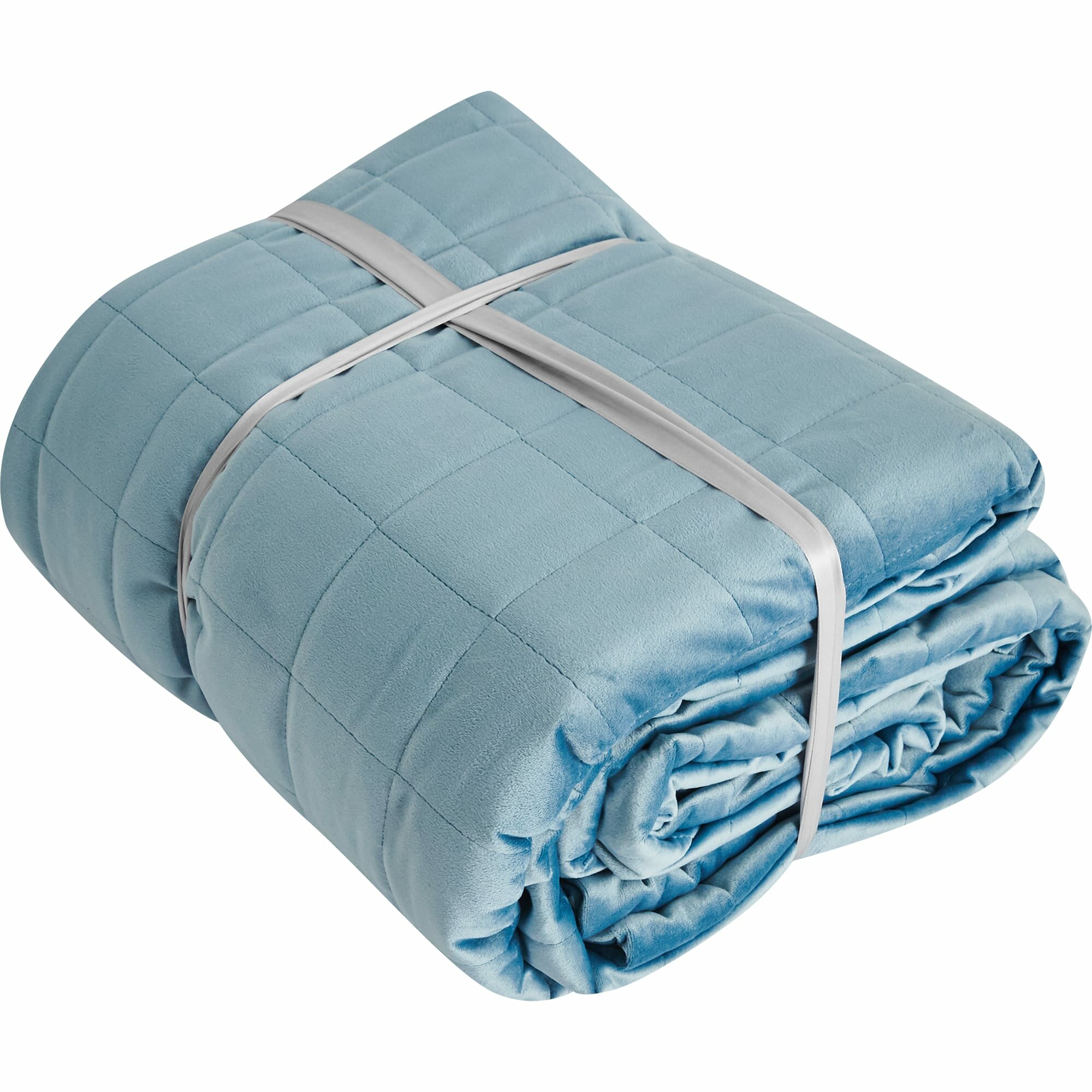 фото Покрывало Inspire Velvet Etna 220x240 см велюр цвет синий