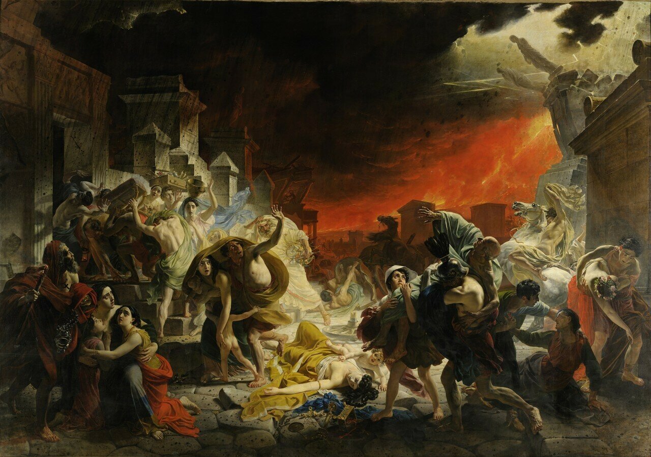 Плакат постер на бумаге Last day Pompeii-Karl Bryullov/Последний день Помпеи-Карл Брюллов. Размер 42 на 60 см