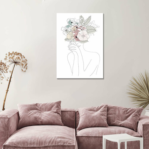 Интерьерная картина на холсте - АРТ Абстракция: Лицо девушки (14) 60х80